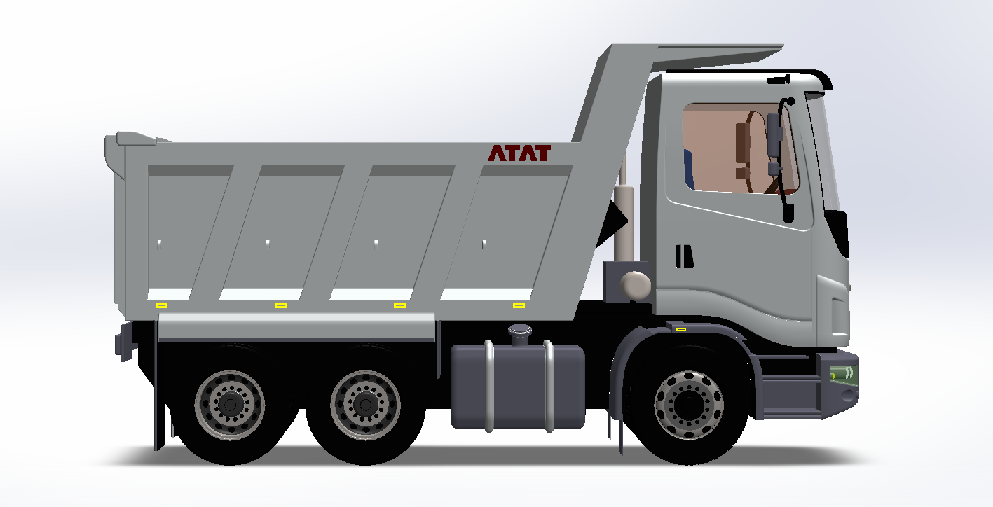 6X4自卸卡车3D图纸 Solidworks设计
